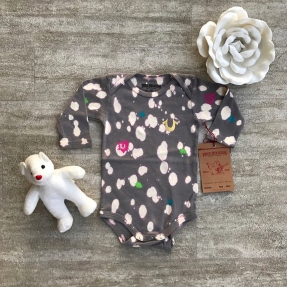 True Religion Baby Onesie Splatter - Picture 1 of 5